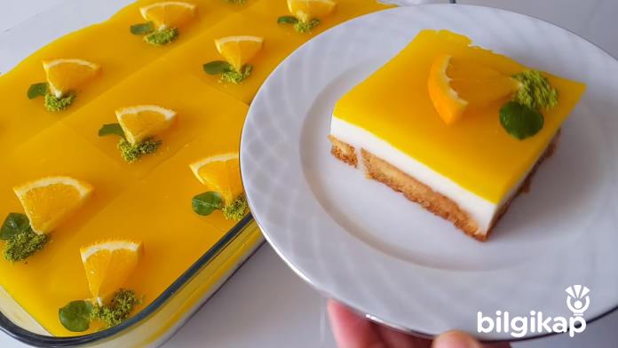 Portakallı Kedi Dili Pastası  Tarifler Yaş Pasta Tarifleri