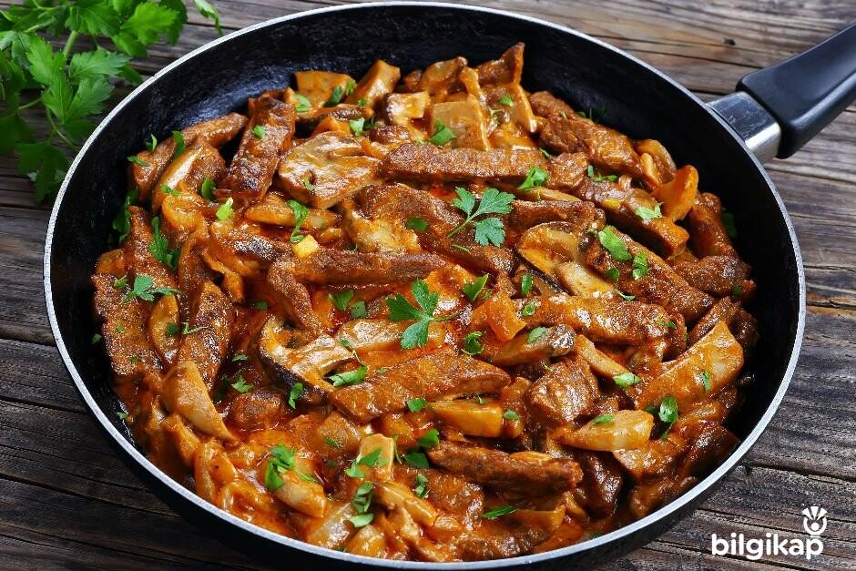 Mantarlı Et Kavurması  Et Yemekleri Tarifler