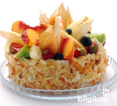 Meyve Şekerlemeli Pasta  Tarifler Yaş Pasta Tarifleri